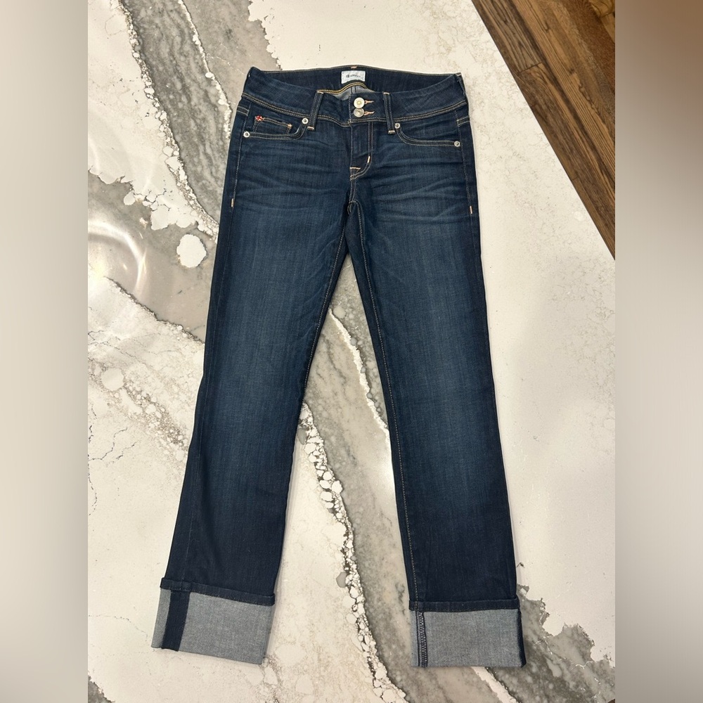 Hudson Women’s Ginny Crop Straight Dark Wash Jeans